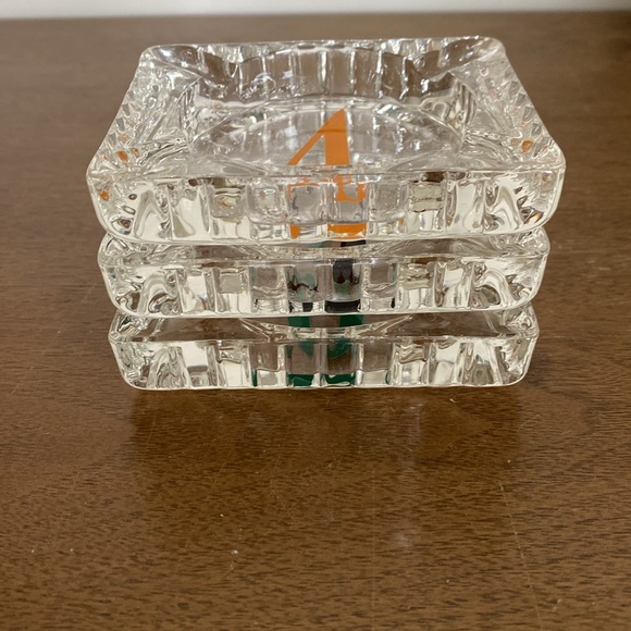 Mid Century Glass Ashtray Set - Picture 7 of 8